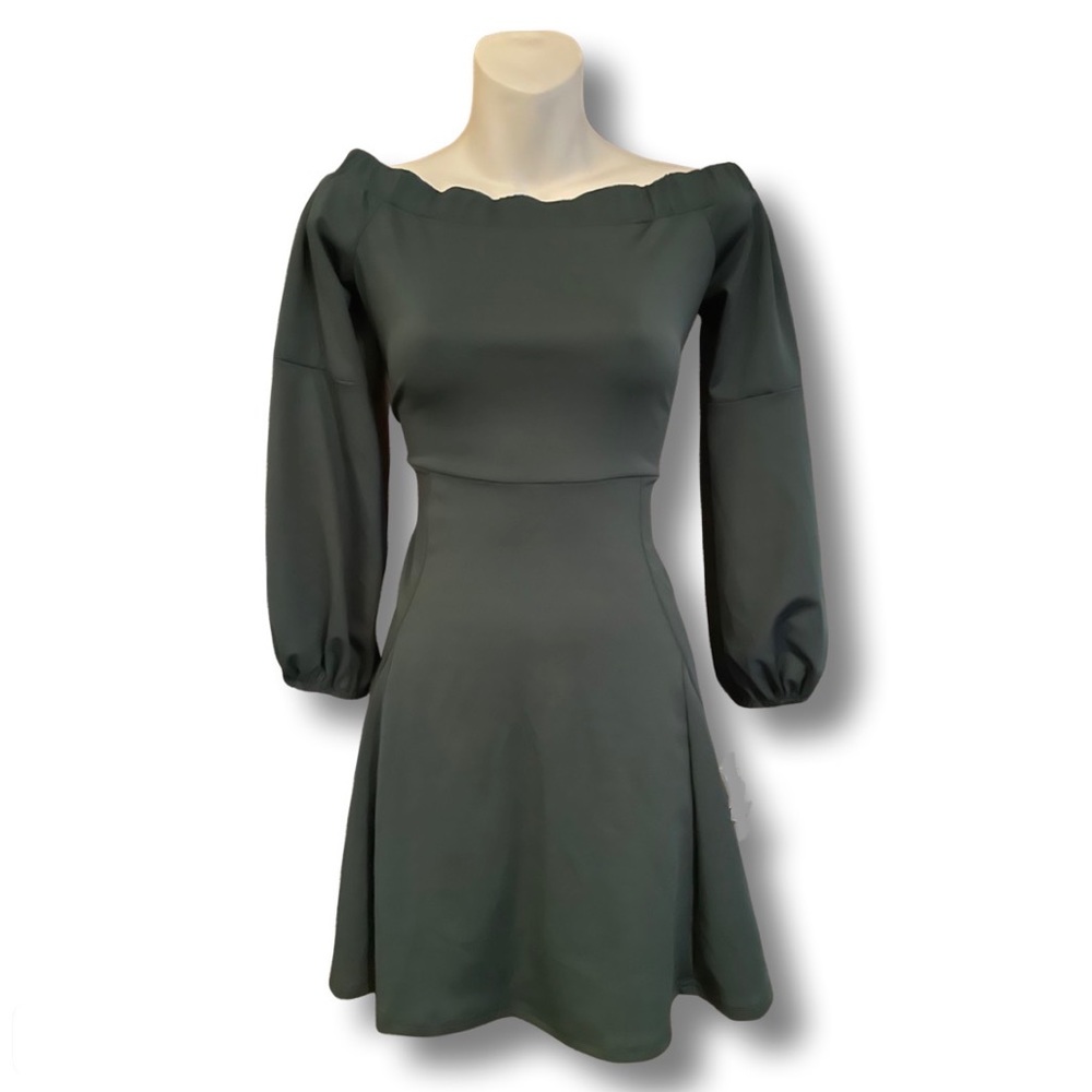 Long Sleeves Off Shoulder Dress